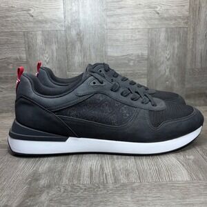 Guess Sneakers Mens 13 Black Casual Monogram Low Top NEW GMOLIVOS